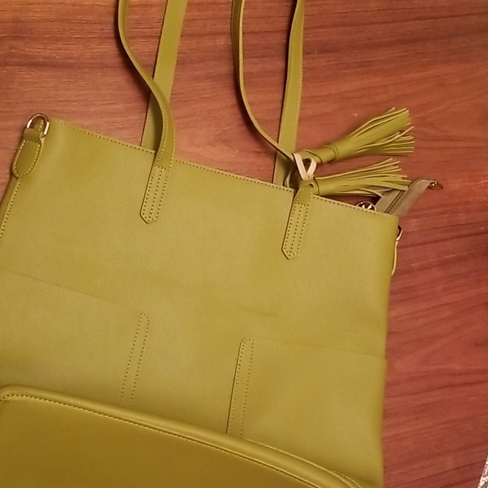 Awesome Vegan Tote! Cool Green Color!!